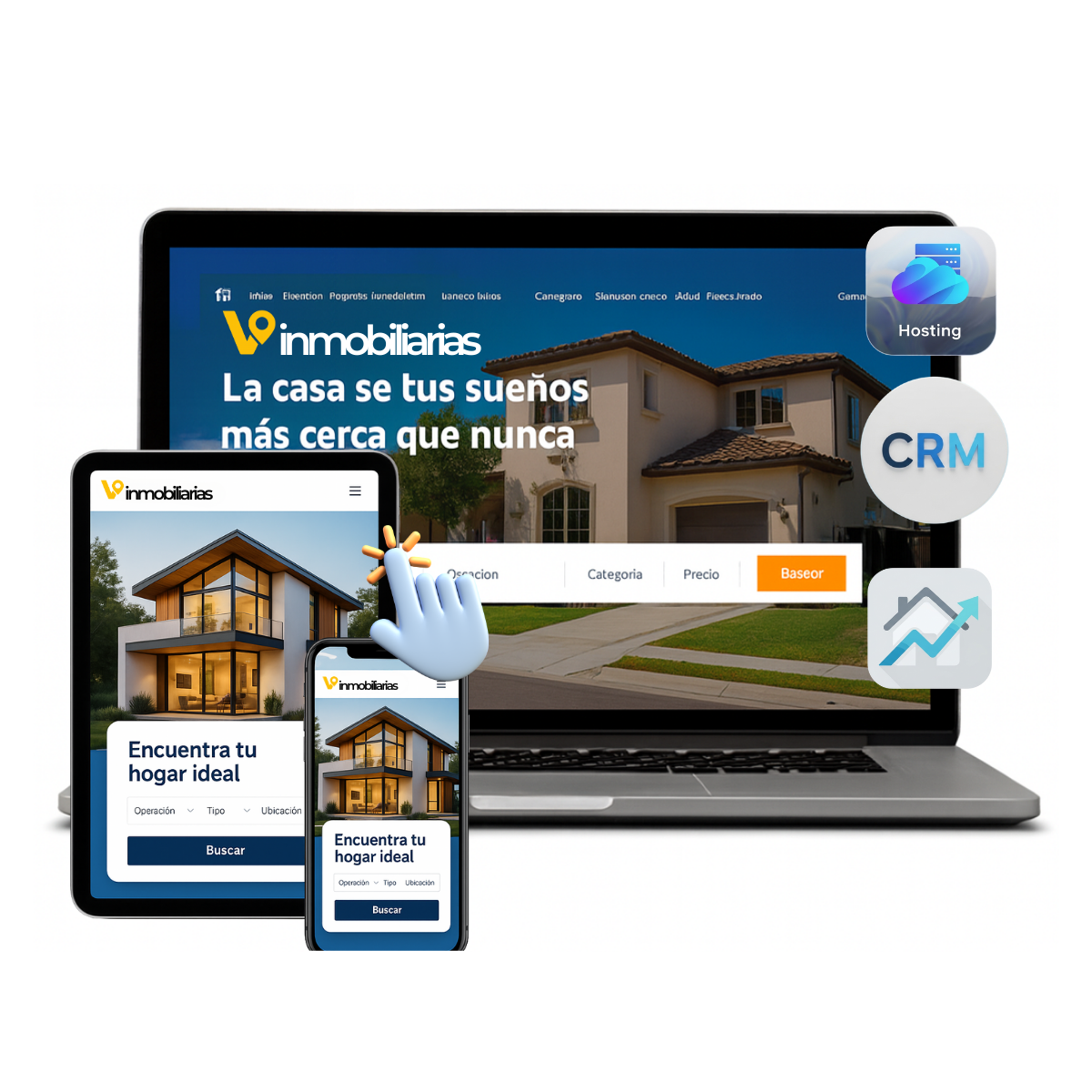 Web Inmobiliaria Administrable + Hosting 1 Año