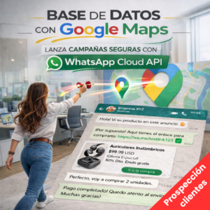 3.7 6 valoraciones Destacado De Google Maps a Ventas: Cómo Crear una Base de Clientes y Lanzar Campañas Seguras de WhatsApp Marketing con Cloud API